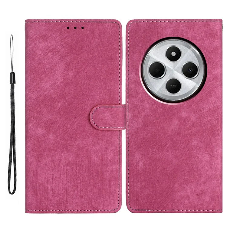 For Xiaomi Redmi 14C 4G Case with Card Clots Skin-Touch PU Leather Phone Cover Stand