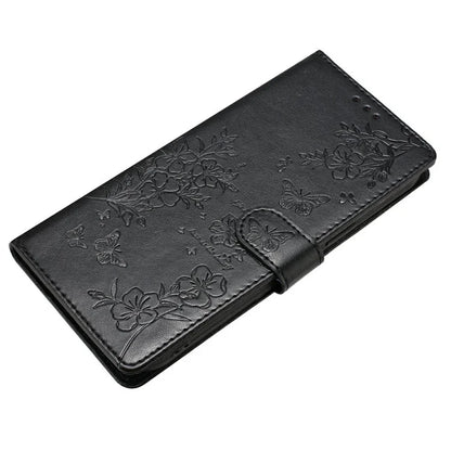 For Xiaomi Redmi 14C 4G Wallet Phone Case Butterfly Floral Imprint Leather Flip Cover