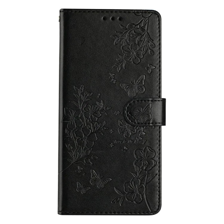 For Xiaomi Redmi 14C 4G Wallet Phone Case Butterfly Floral Imprint Leather Flip Cover