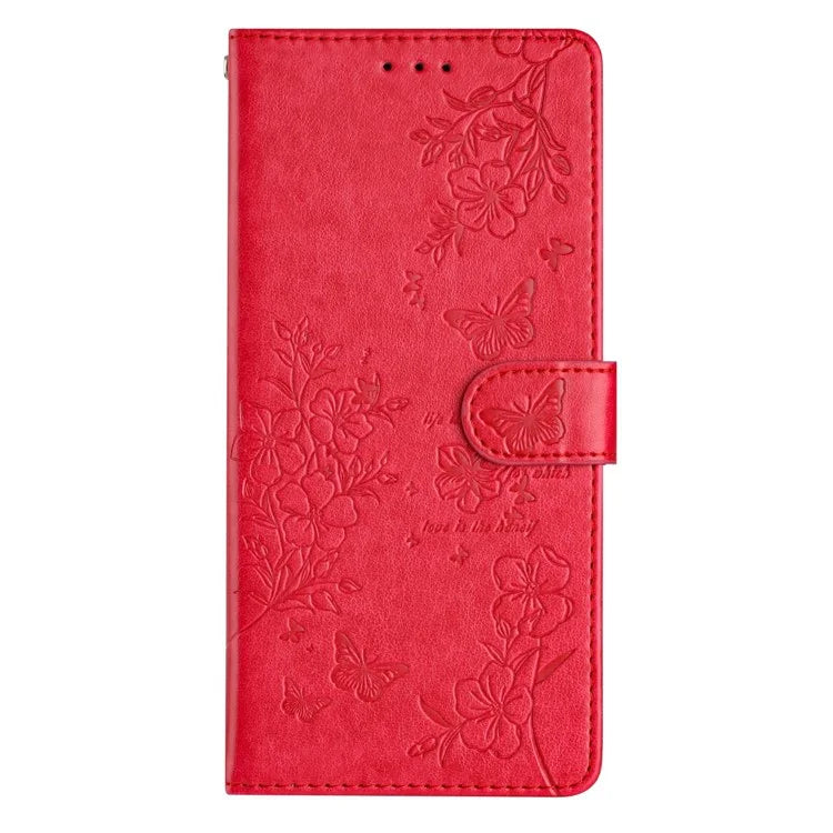 For Xiaomi Redmi 14C 4G Wallet Phone Case Butterfly Floral Imprint Leather Flip Cover