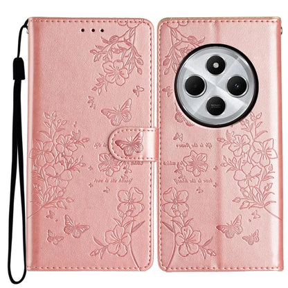 For Xiaomi Redmi 14C 4G Wallet Phone Case Butterfly Floral Imprint Leather Flip Cover