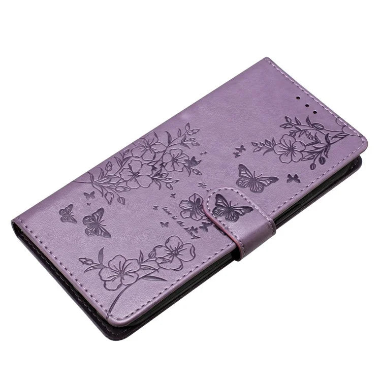 For Xiaomi Redmi 14C 4G Wallet Phone Case Butterfly Floral Imprint Leather Flip Cover