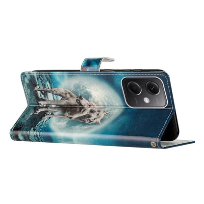 For Xiaomi Redmi 14C 4G Wallet Case PU Leather Pattern Printing Stand Phone Cover with Strap