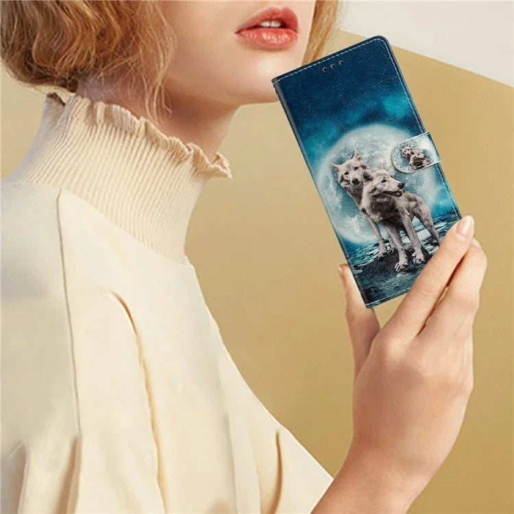 For Xiaomi Redmi 14C 4G Wallet Case PU Leather Pattern Printing Stand Phone Cover with Strap