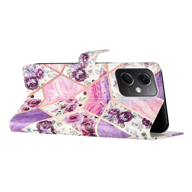 For Xiaomi Redmi 14C 4G Wallet Case PU Leather Pattern Printing Stand Phone Cover with Strap