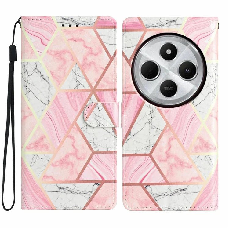 For Xiaomi Redmi 14C 4G Wallet Case PU Leather Pattern Printing Stand Phone Cover with Strap
