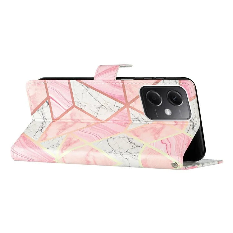 For Xiaomi Redmi 14C 4G Wallet Case PU Leather Pattern Printing Stand Phone Cover with Strap