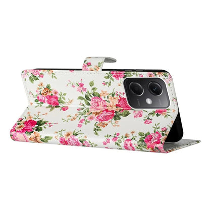 For Xiaomi Redmi 14C 4G Wallet Case PU Leather Pattern Printing Stand Phone Cover with Strap