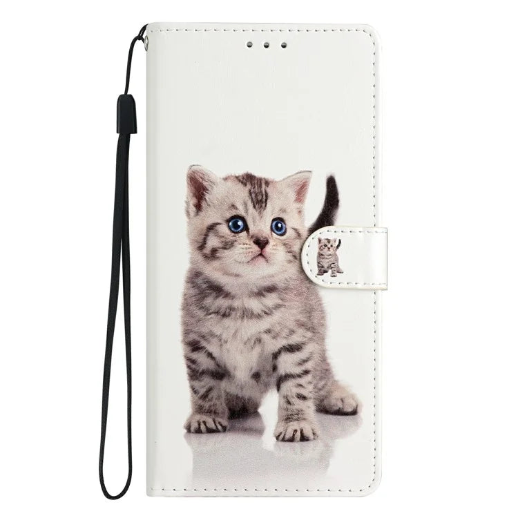 For Xiaomi Redmi 14C 4G Wallet Case PU Leather Pattern Printing Stand Phone Cover with Strap