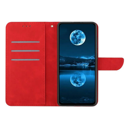 HT05 For Xiaomi Redmi 14C 4G Case Skin-Touch Lines PU Leather Flip Phone Cover
