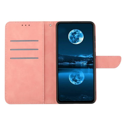 HT05 For Xiaomi Redmi 14C 4G Case Skin-Touch Lines PU Leather Flip Phone Cover
