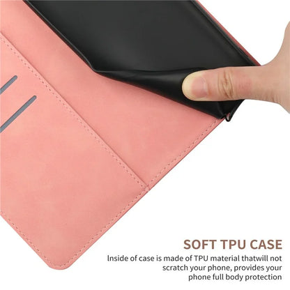 HT05 For Xiaomi Redmi 14C 4G Case Skin-Touch Lines PU Leather Flip Phone Cover