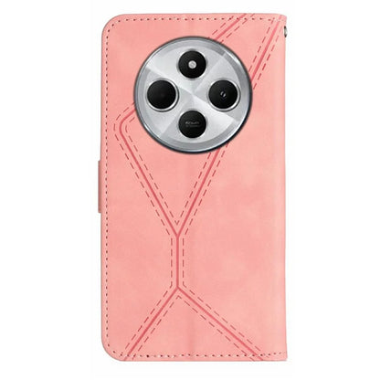 HT05 For Xiaomi Redmi 14C 4G Case Skin-Touch Lines PU Leather Flip Phone Cover