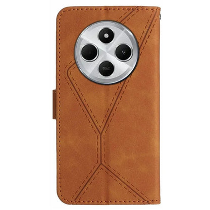 HT05 For Xiaomi Redmi 14C 4G Case Skin-Touch Lines PU Leather Flip Phone Cover