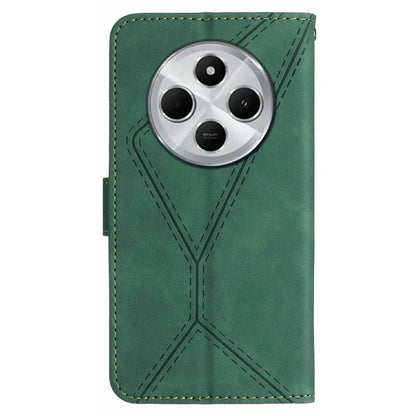 HT05 For Xiaomi Redmi 14C 4G Case Skin-Touch Lines PU Leather Flip Phone Cover