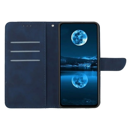 HT05 For Xiaomi Redmi 14C 4G Case Skin-Touch Lines PU Leather Flip Phone Cover