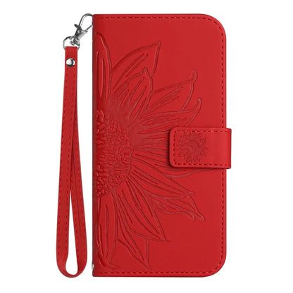HT04 For Xiaomi Redmi 14C 4G Case Sunflower Imprint Leather Wallet Phone Cover with Wrist Strap
