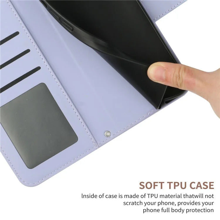 HT04 For Xiaomi Redmi 14C 4G Case Sunflower Imprint Leather Wallet Phone Cover with Wrist Strap