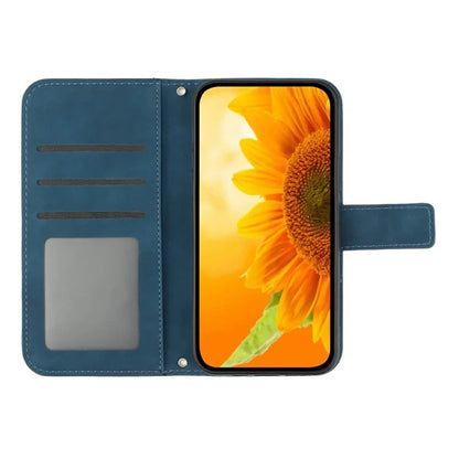 HT04 For Xiaomi Redmi 14C 4G Case Sunflower Imprint Leather Wallet Phone Cover with Wrist Strap