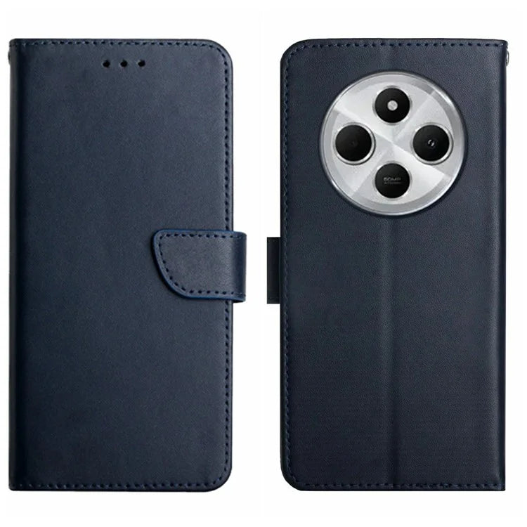 HT02 For Xiaomi Redmi 14C 4G Case Genuine Cow Leather Phone Cover Nappa Texture