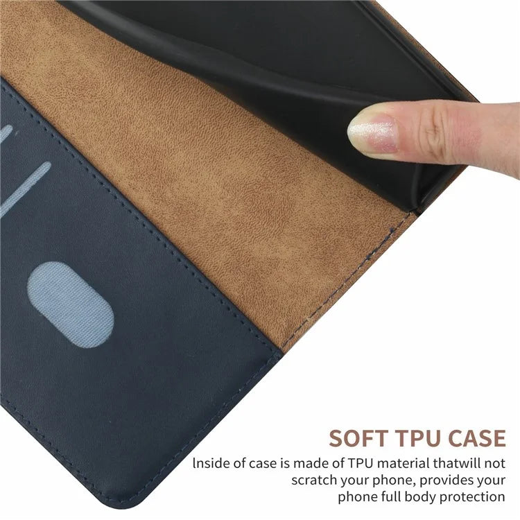 HT02 For Xiaomi Redmi 14C 4G Case Genuine Cow Leather Phone Cover Nappa Texture