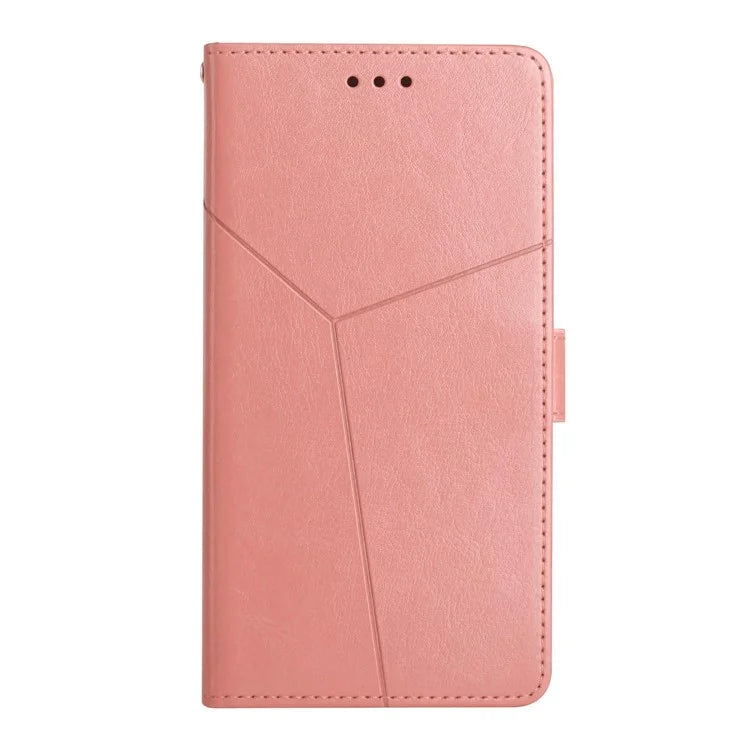 HT01 For Xiaomi Redmi 14C 4G Case Y-Shaped Lines Imprint Leather Phone Cover