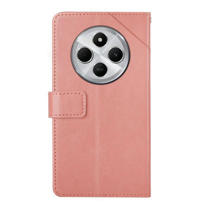 HT01 For Xiaomi Redmi 14C 4G Case Y-Shaped Lines Imprint Leather Phone Cover