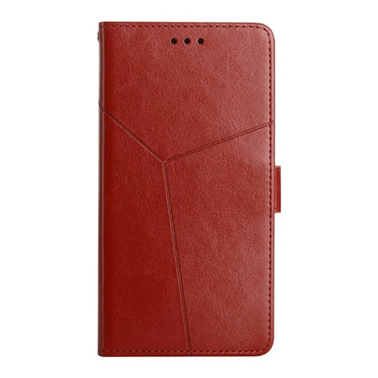 HT01 For Xiaomi Redmi 14C 4G Case Y-Shaped Lines Imprint Leather Phone Cover