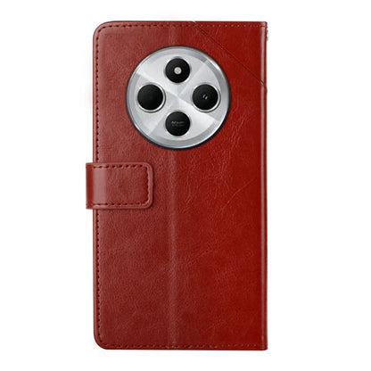 HT01 For Xiaomi Redmi 14C 4G Case Y-Shaped Lines Imprint Leather Phone Cover