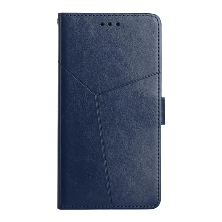 HT01 For Xiaomi Redmi 14C 4G Case Y-Shaped Lines Imprint Leather Phone Cover