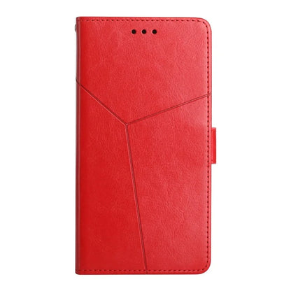 HT01 For Xiaomi Redmi 14C 4G Case Y-Shaped Lines Imprint Leather Phone Cover