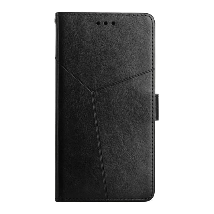 HT01 For Xiaomi Redmi 14C 4G Case Y-Shaped Lines Imprint Leather Phone Cover