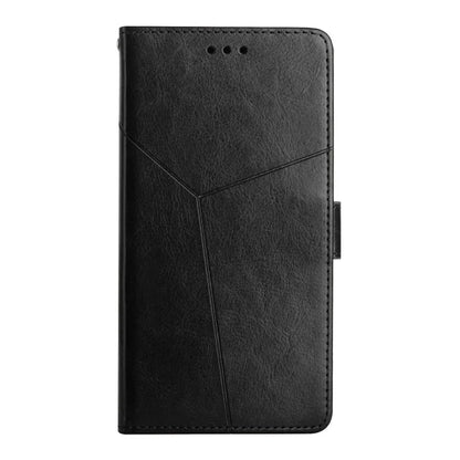 HT01 For Xiaomi Redmi 14C 4G Case Y-Shaped Lines Imprint Leather Phone Cover