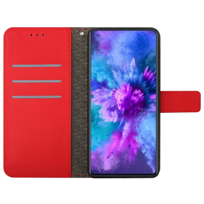 HT06 For Xiaomi Redmi 14C 4G Wallet Phone Case Imprint PU Leather Flip Folio Cover