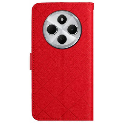 HT06 For Xiaomi Redmi 14C 4G Wallet Phone Case Imprint PU Leather Flip Folio Cover