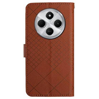 HT06 For Xiaomi Redmi 14C 4G Wallet Phone Case Imprint PU Leather Flip Folio Cover