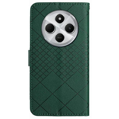 HT06 For Xiaomi Redmi 14C 4G Wallet Phone Case Imprint PU Leather Flip Folio Cover