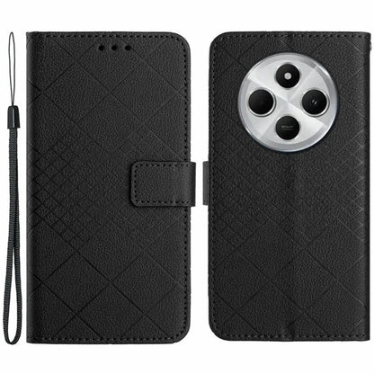 HT06 For Xiaomi Redmi 14C 4G Wallet Phone Case Imprint PU Leather Flip Folio Cover