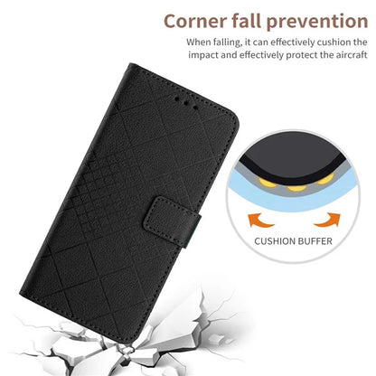 HT06 For Xiaomi Redmi 14C 4G Wallet Phone Case Imprint PU Leather Flip Folio Cover