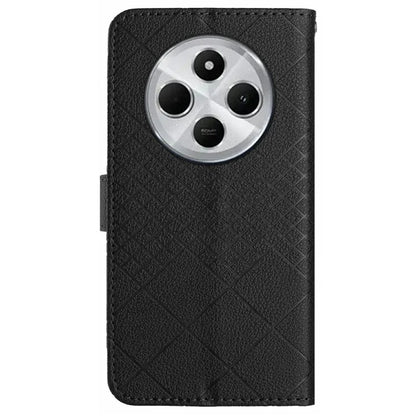HT06 For Xiaomi Redmi 14C 4G Wallet Phone Case Imprint PU Leather Flip Folio Cover