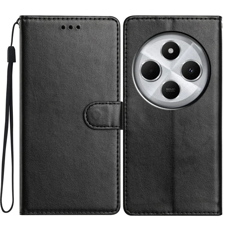 For Xiaomi Redmi 14C 4G Leather Phone Case Wallet Stand Cover with Handy Strap