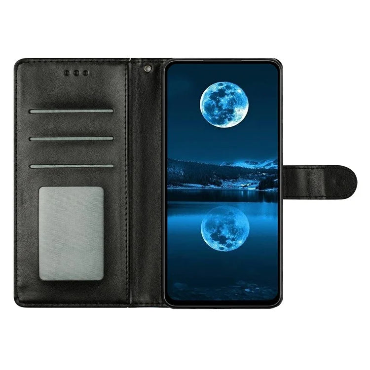 For Xiaomi Redmi 14C 4G Leather Phone Case Wallet Stand Cover with Handy Strap