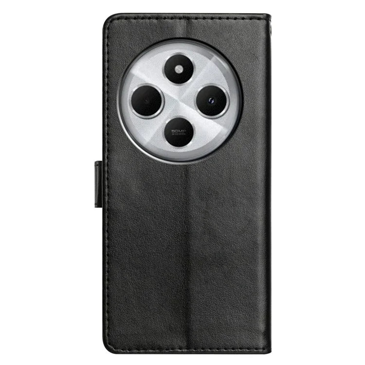 For Xiaomi Redmi 14C 4G Leather Phone Case Wallet Stand Cover with Handy Strap