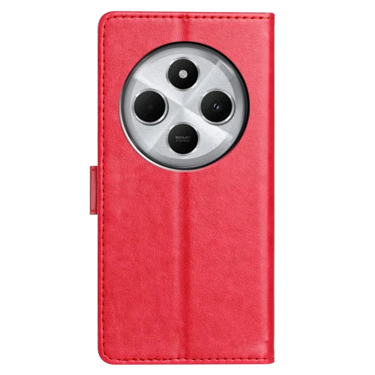 For Xiaomi Redmi 14C 4G Leather Phone Case Wallet Stand Cover with Handy Strap