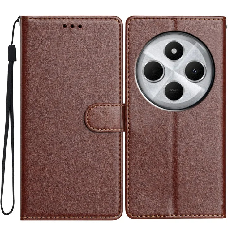 For Xiaomi Redmi 14C 4G Leather Phone Case Wallet Stand Cover with Handy Strap
