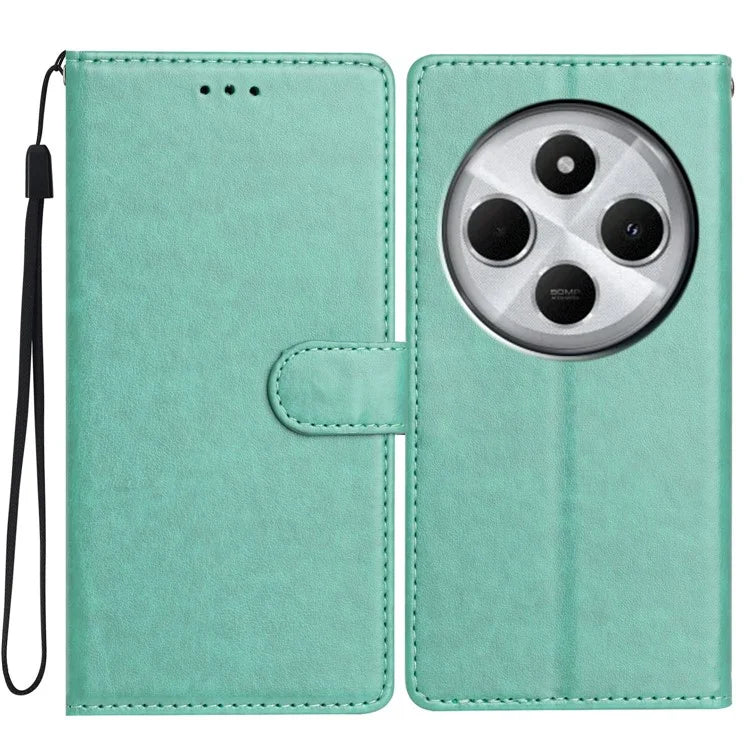 For Xiaomi Redmi 14C 4G Leather Phone Case Wallet Stand Cover with Handy Strap