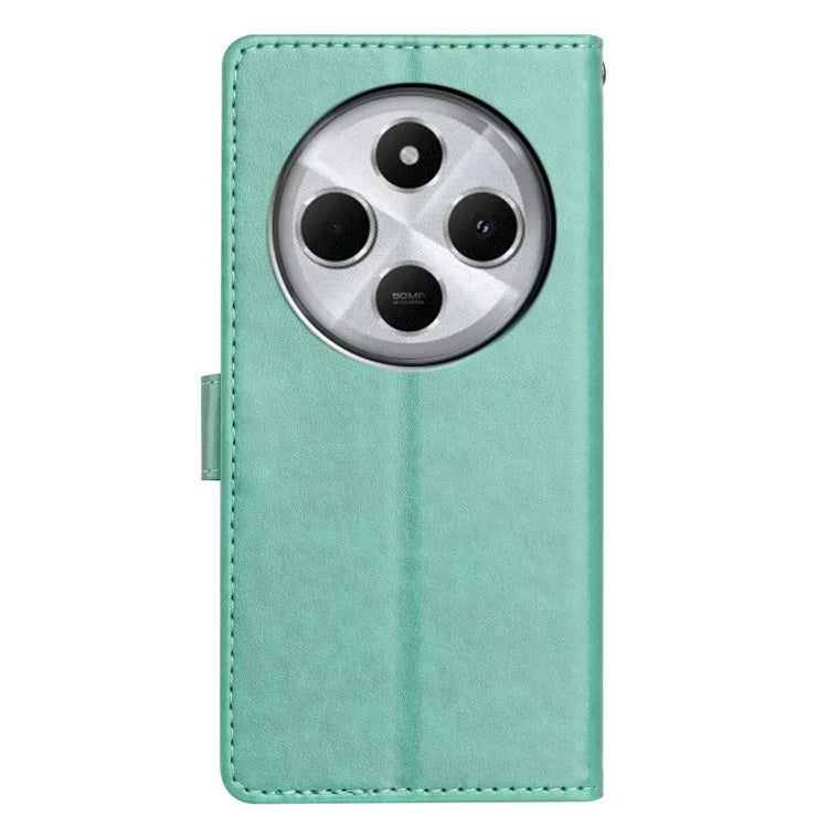 For Xiaomi Redmi 14C 4G Leather Phone Case Wallet Stand Cover with Handy Strap