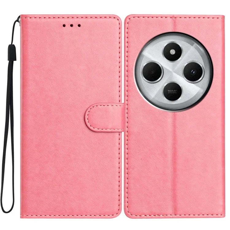 For Xiaomi Redmi 14C 4G Leather Phone Case Wallet Stand Cover with Handy Strap