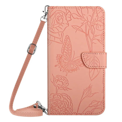 HT03 For Xiaomi 14T Case Anti-Drop Leather Phone Cover Butterfly Flower Imprint