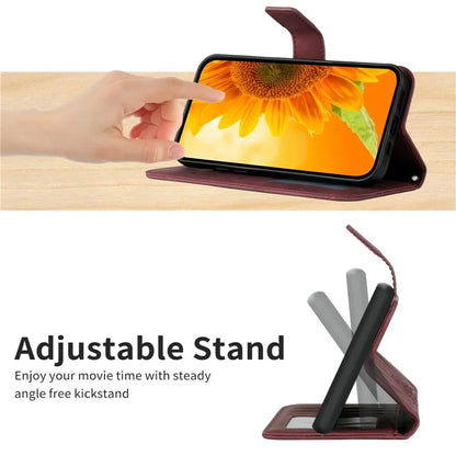 HT04 For Xiaomi 14T Case Sunflower Imprint Leather Wallet Phone Cover with Wrist Strap